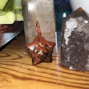 Mahogany obsidian pendant